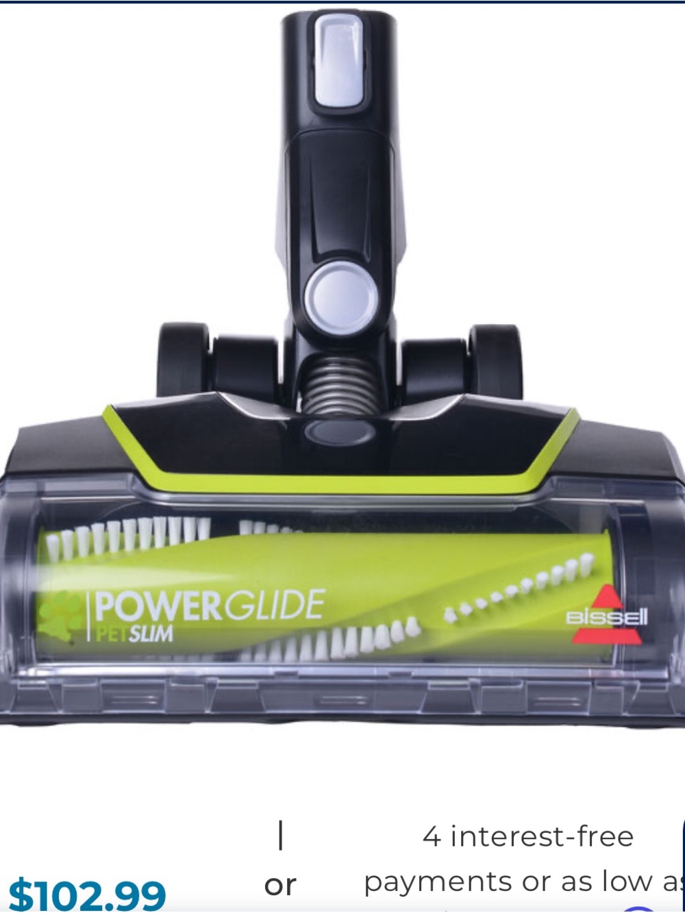 Bissell PowerGlide Pet Slim Nozzle — Black and Lime